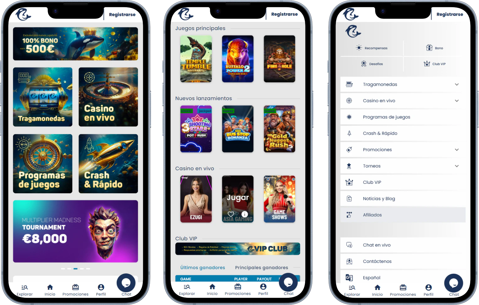 Casino Orca en tu móvil